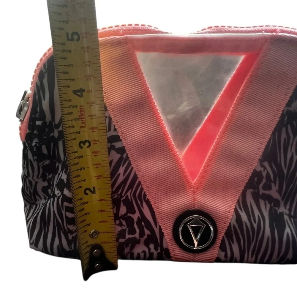 Lululemon Ivivva Black and Coral Cosmetic Bag